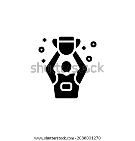 match winner icons designed in black solid style and glyph style in sports icons category