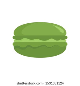 Matcha burger icon. Flat illustration of matcha burger vector icon for web design