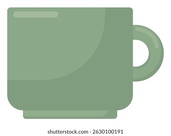 Ícone vetorial de caneca de café Matcha isolado no fundo branco
