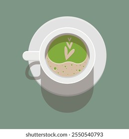 Matcha coffee vector illustration design