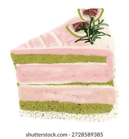 Matcha cream basque cheese cake tart dessert