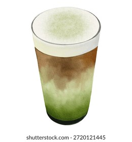 Matcha Creme Latte Drink Dessert