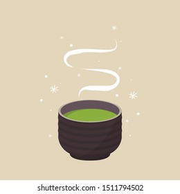 Matcha cup vector. 