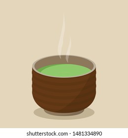 Matcha cup vector. green tea vector. wallpaper. free space for text. symbol.
Matcha poster design.