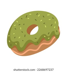 diseño aislado de icono de donut matcha