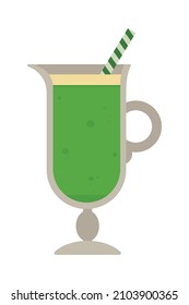 icono de la bebida matcha sobre fondo blanco