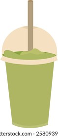 Matcha green tea flavor shake, matcha milkshake.