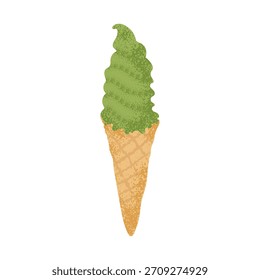 Matcha té verde suave servir ilustración