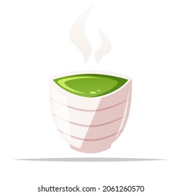 Matcha green tea vector isolated