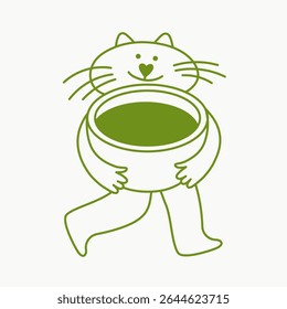 Matcha green tea, vector logo design template and graphic elements for advertising, branding, posters,  banners and prints, illustrations, brunch cafe , bakery and coffee shops concepts

