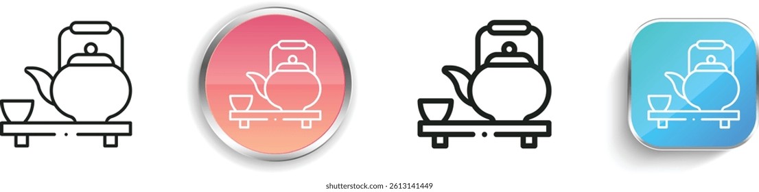 matcha icon. Thin Linear, Regular and Button Style Design Isolated On White Background