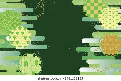 Matcha, Japanese style Japanese pattern material pattern