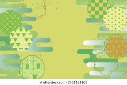 Matcha, Japanese style Japanese pattern material pattern