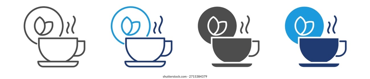 Matcha Latte Icono Set Estilo múltiple