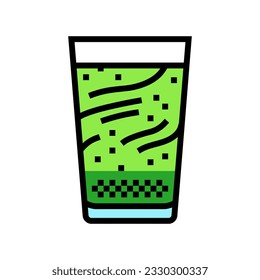 matcha latte japanese food color icon vector. matcha latte japanese food sign. isolated symbol illustration
