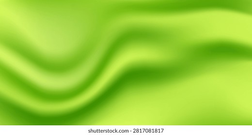 Matcha latte smooth gradient. Green lime color blurred splash background. Pistachio liquid wave wallpaper. Matcha tea flavor drink texture backdrop for promo, brochure, banner. Vector juicy fresh bg