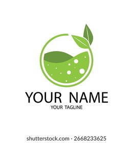 matcha logo vector icon illustration design. logo suitable for cafe, restaurant and brand company