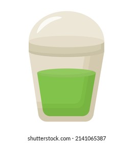 Matcha Milkshake Illustration Over White