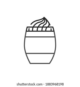 Matcha mousse color line icon. Pictogram for web page, mobile app, promo.