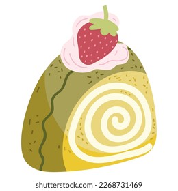 icono de bollo de matcha aislado