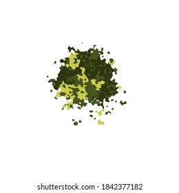 Matcha poudre, thé vert isolé sur fond blanc. Illustration vectorielle, style minimal