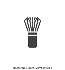 Matcha preparation whisk vector icon. filled flat sign for mobile concept and web design. Bamboo Whisk glyph icon. Symbol, logo illustration. Vector graphics