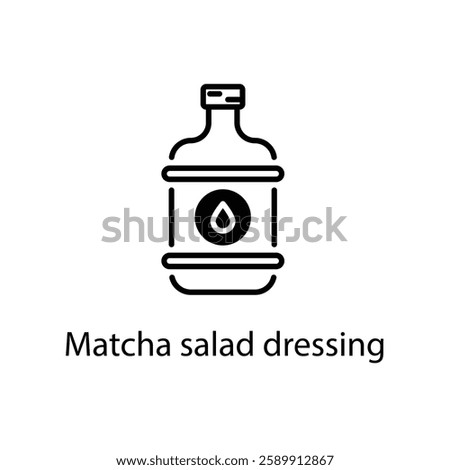 Matcha salad dressing vector icon stock illustration