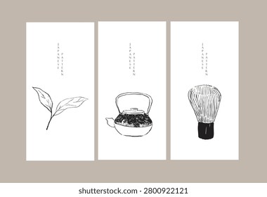 Matcha Set illustrations green