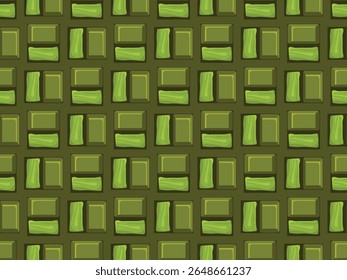 Matcha Set Polvo Té verde Ingrediente de hoja japonesa Elemento de polvo Hierba Icono de dibujos animados tradicionales