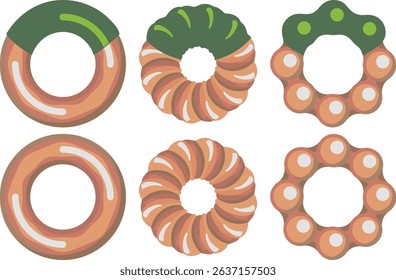 Matcha shade of doughnut with hole