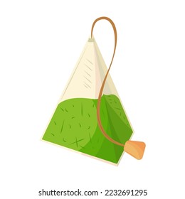 icono de la bolsa de té matcha aislado