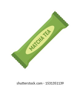 Matcha tea bar icon. Flat illustration of matcha tea bar vector icon for web design