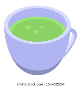 Icono de taza de té mate. Isométrico icono vectorial de taza de té mate para el diseño web aislado en fondo blanco