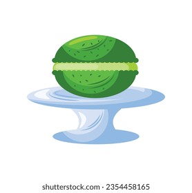 matcha tea dessert icon icon isolated