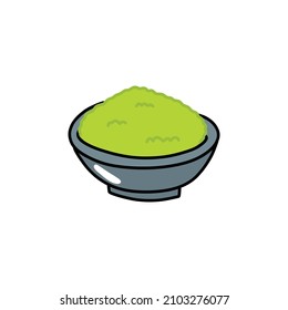 Matcha Tea Doodle Icon, Vector Illustration