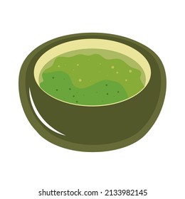 matcha tea drink icon isolated