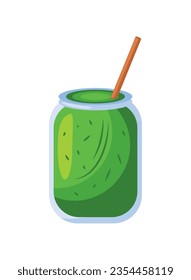 matcha tea drink icon isolated