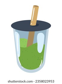 matcha tea drink icon isolated vector