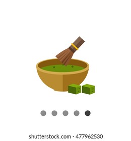 Matcha tea flat icon