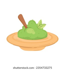 matcha tea food vector isolated