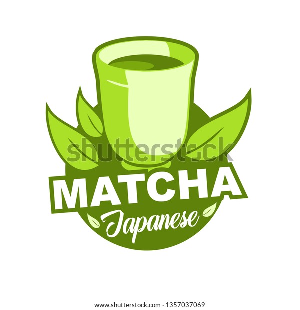 Matcha Tea Logo Design Japanese Cup Stock Vector (Royalty Free) 1357037069