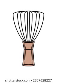 icono del mezclador de té matcha ilustración aislada