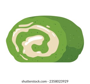 icono de bollería de té matcha vector aislado
