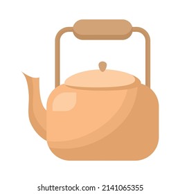 matcha tea pot over white
