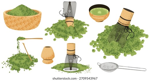 Matcha Tea Powder Preparation Tools and Ceremony Set