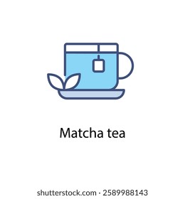 Matcha tea vector icon stock illustration