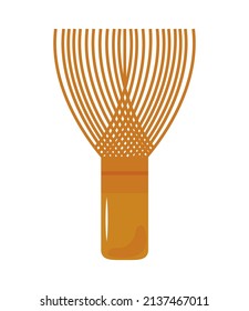 matcha tea whisk icon isolated