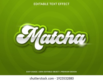 matcha text effect template with bold style use for business brand and logo