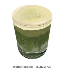 Matcha vanilla latte cafe drink dessert