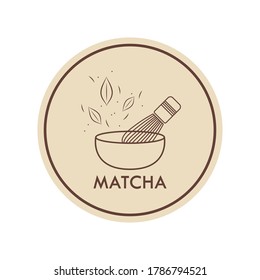 Matcha Whisk Logo. Matcha Logo Design.